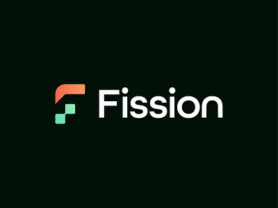 Fission Logo abstract logo ai logo b2b brand design brand identity branding creative logo f f letter mark f logo f logo mark f monogram logo logo design saas tech tech logo technology type typography