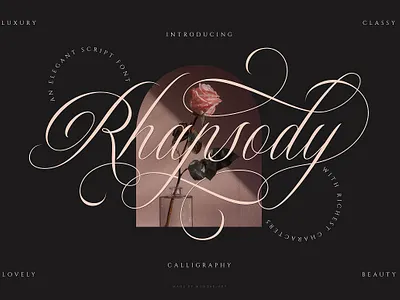 Rhapsody Calligraphy Script Font calligraphy script calligraphy script font chic calligraphy chic font elegant font feminine font hand lettered font handwriting font handwritten font instagram font logo font lovely font minimalist font modern calligraphy modern font rhapsody calligraphy script font romantic font script font stylish font wedding font