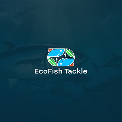 Ecofish Tackle: Minimalist Logo Design with Abstract Fish & Leaf abstract brand identity branding creative design design logo graphic design icon illustration logo logo design logo maker logos logotype minimal minimalist modern simple timeless unique