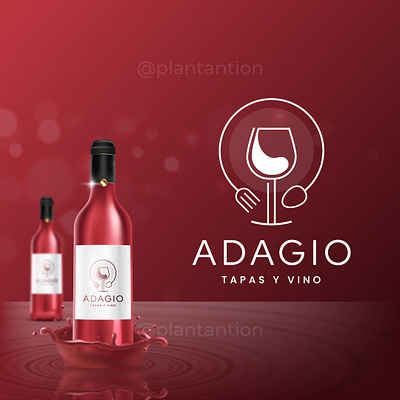 Adagio logo graphic design logo