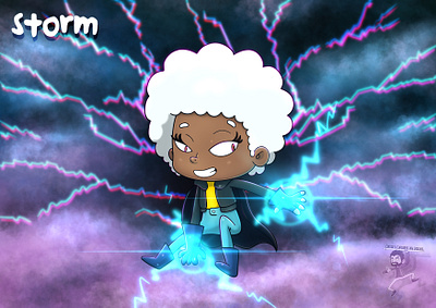 Storm cartoon illustration marvel marvel fanart storm