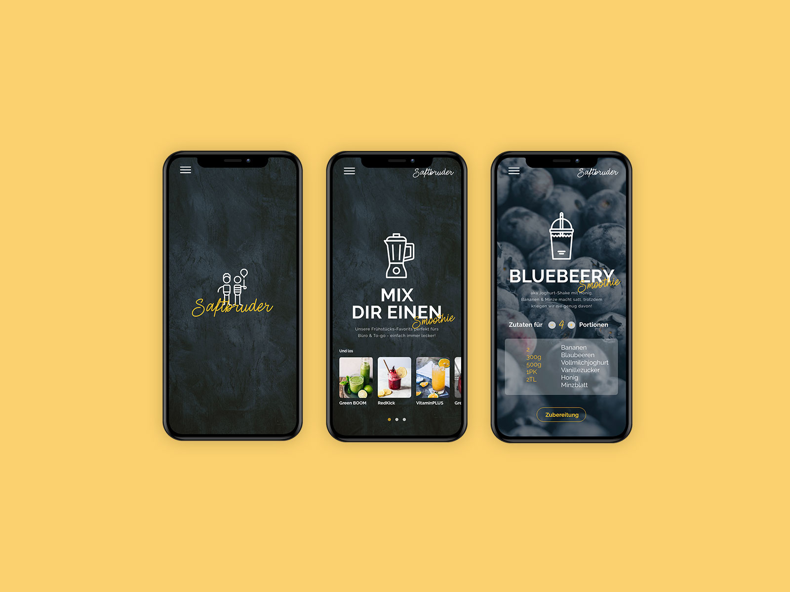 Example of Saftbrüder  Juice App