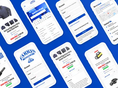 Mobile adaptive blue camping clean color design graphic hunting minimal mobile mockup product card site typography ui ui ux ui ux design ux web website