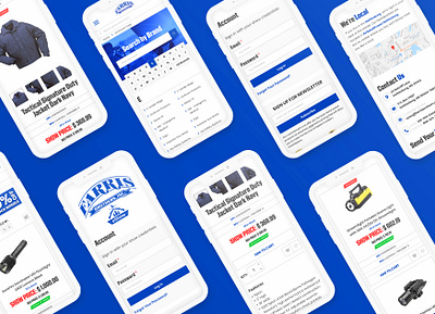 Mobile adaptive blue camping clean color design graphic hunting minimal mobile mockup product card site typography ui ui ux ui ux design ux web website