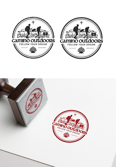 Camino Outdoors camino hiking logo logo design outdoors