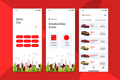 car rental app car city concept creative design ecommerce finding rental typography uiux uplabs ux website