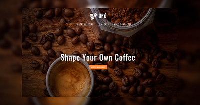 KFé Coffee Shop cafe coffee branding coffee shop coffeeshop design illustration site design ui website