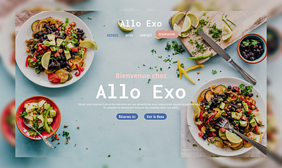 Allo Exo Restaurant branding illustration restaurant branding restaurants site design webdesign website