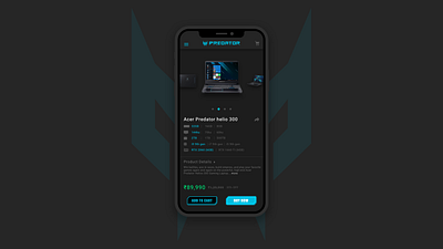 Acer Predator eCommerce Mobile App acer adobexd android animation app design predator typography ui uidesign ux uxdesign vector