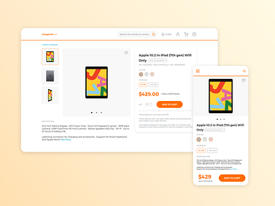 Daily UI 012: E-Commerce Shop challenge clean daily dailyui design desktop ecommerce figma mobile shop shopping ui ux web website