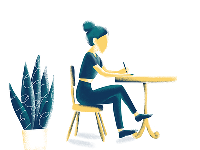 Work mode desk illustration textures