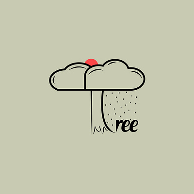 Tree black branding clean creative graphic design illustration logo rain teamtrees texture tree typography vector