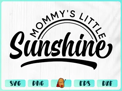 Mommys Little Sunshine apparel baby design branding cricut cut file design merch design t shirt t shirt design vinyl design