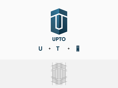 UPTO Real Estate company - Logo Design behance blue branding clean creative creative logo creativity design inspiration dribbble dribbblers flat logo isometric logo logo logo design logo inspiration logo type real estate