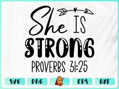 She Is Strong apparel baby design branding cricut cut file design merch design t shirt t shirt design vinyl design
