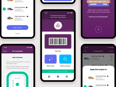 Mobile Point-of-Sale (POS) App barcode checkout illustration indiana indianapolis innovatemap ios iphone mobile pay point of sale pos retail rics rics scan ui