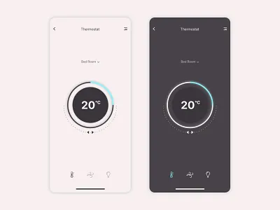 Home Monitoring Thermostat App Design 021 app dailyui dashboard degree design design app designer home interface interfacedesign minimalism monitoring monitoring dashboard temperature thermostat ui uidesign ux