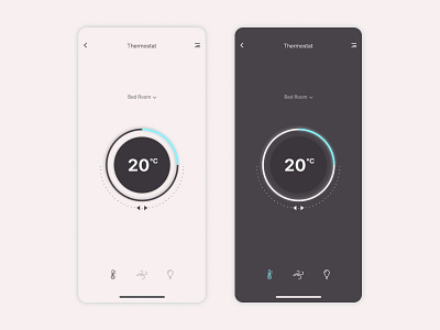 Home Monitoring Thermostat App Design 021 app dailyui dashboard degree design design app designer home interface interfacedesign minimalism monitoring monitoring dashboard temperature thermostat ui uidesign ux