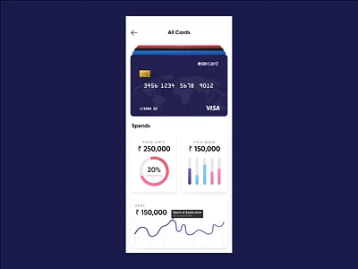 3D Card Flip Interaction 3d app card design illustration interaction design productdesign typography ux vector