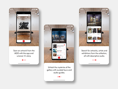 Art Gallery App Onboarding Screens app art art gallery art gallery of ontario artist branding design illustration ui ux