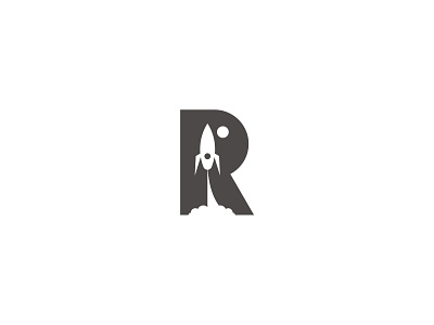 LETTER R LOGO aerospace letter letter r logoletter moon planet rocket simple sky universe