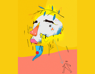 я art character design head identity illustration illustrator ios poster print