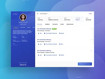 Applicant Tracking System UI illustration minimal ui ux webapp webapplication webdesign