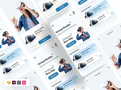 Free VR App UI Kit Concept app design free ui kit freebie ui mobile app ui design ui kit uidesign ux ux design