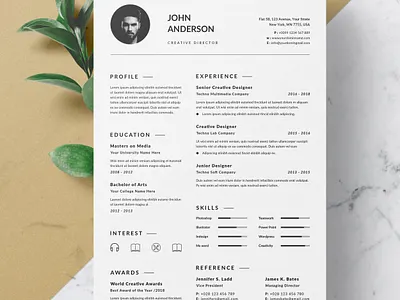 Word Resume/CV clean resume creative resume curriculum vitae cv template download free modern modern resume professional resume resume cv resume template template