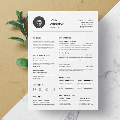 Word Resume/CV clean resume creative resume curriculum vitae cv template download free modern modern resume professional resume resume cv resume template template