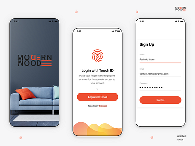 Splash & Sign up Screen adobe xd app clean color design ecommerce illustration minimal product design ui ux