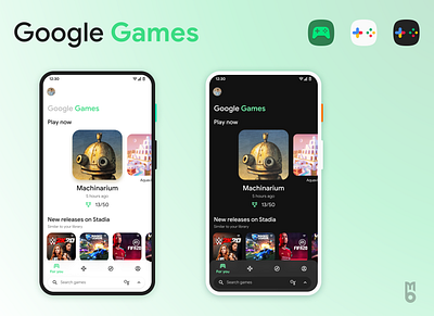 Google Games redesign app icon illustration redesign ui ux