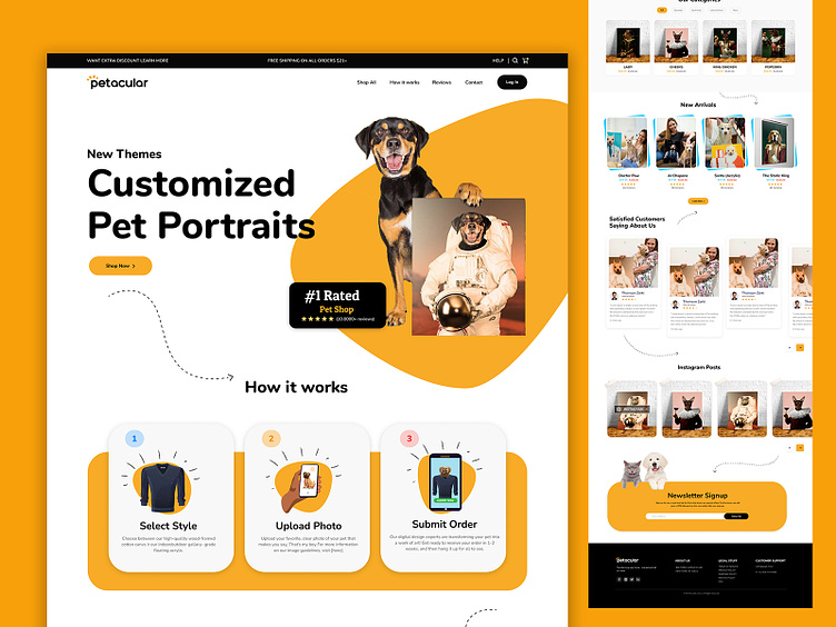 Pets Landing Page by Jahid Hasan on Dribbble