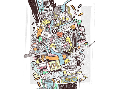 Perks of Spending too much time at Home colorful creative design doodle doodleart illustration