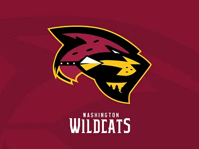 Washington Wildcats arrowhead branding capital cat design emblem football illustration logomark nfl redesign redskins sports sports design trees washington washington dc wildcat