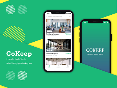 CoKeep Coworking Space App Concept adobe xd adobexd aggregator android app app design behance project booking coworking coworking space home home screen ios ios app mobile app splash ui ux ui design uidesign uiux