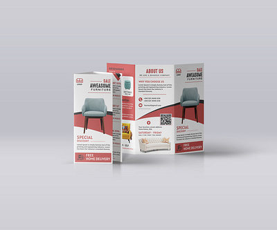 Furniture Trifold Brochure Design animation bifold brochure brand identity branding brochure brochure design brochure mockup brochure template design flyer illustration logo logodesign magazine cover posters trifold brochure typography ui ux vector