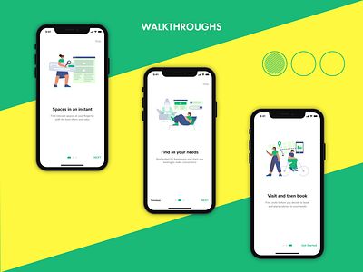 CoKeep CoWorking Space App- Walkthroughs adobe xd adobexd android app behance project cowork coworking coworking space illustration ios ios app ios app design mobile app ui ui ux ui design uidesign uiux walkthrough walkthroughs