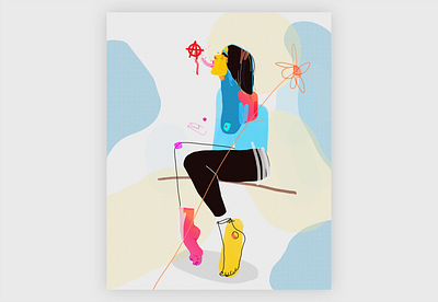 in love with anarchy abstract anarchy art character design flowers illustration poster print web
