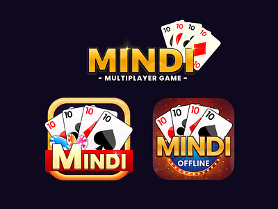 Mindi Game Logo app branding card cardgame design game logo mindi mindigame ui