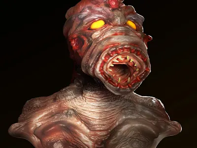 Sewer leech creature design creatures game art illustration photoshop rendering zbrush
