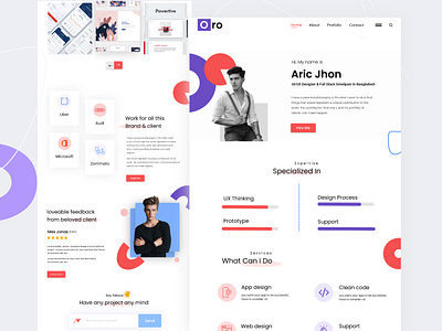 Protfolio landing page 2020 trendy design branding colorfull portfolio landing page pattern personal portfolio protfolio trendy portfolio ui ux