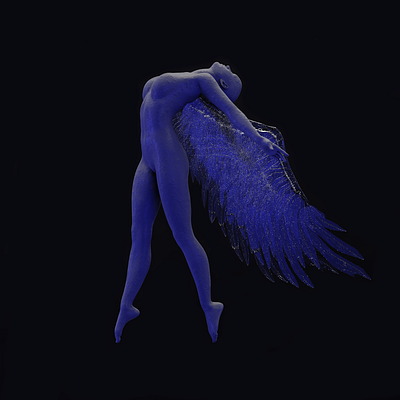 The girl with wings 3d art 3d artist 3d visual adobe photoshop c4d cinema 4d concept art design fantasy art lightning photoshop render texture visual art wingsart