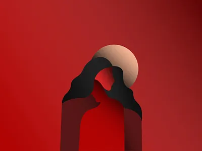 Two Red Souls adobe adobe illustrator body design flat flat design flat design flat illustration girl illustraion illustration illustration art illustrations illustrator noise noise shadow photoshop red texture vector