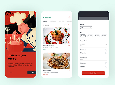 Bon appétit animation app design ui