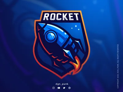 Rocket Logo (Available) artwork bold branding character characterdesign design esports gaming icon illustraion lettering logo logodaily logos mascot sports logo ui vector vectorart