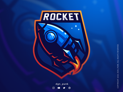 Rocket Logo (Available) artwork bold branding character characterdesign design esports gaming icon illustraion lettering logo logodaily logos mascot sports logo ui vector vectorart