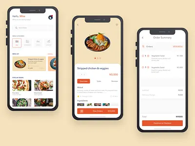 Food Mobile Application animation app design illustration minimal ui ux web website