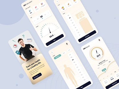 BMI Health Tracker App app concept app design app designer app development bmi app development bmi tracker bmi tracker app branding design health tracker app illustration logo ui ux