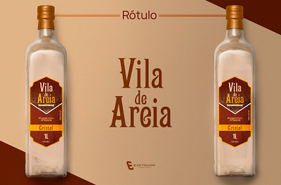 Rótulo Cachaça Vila de Areia embalagem